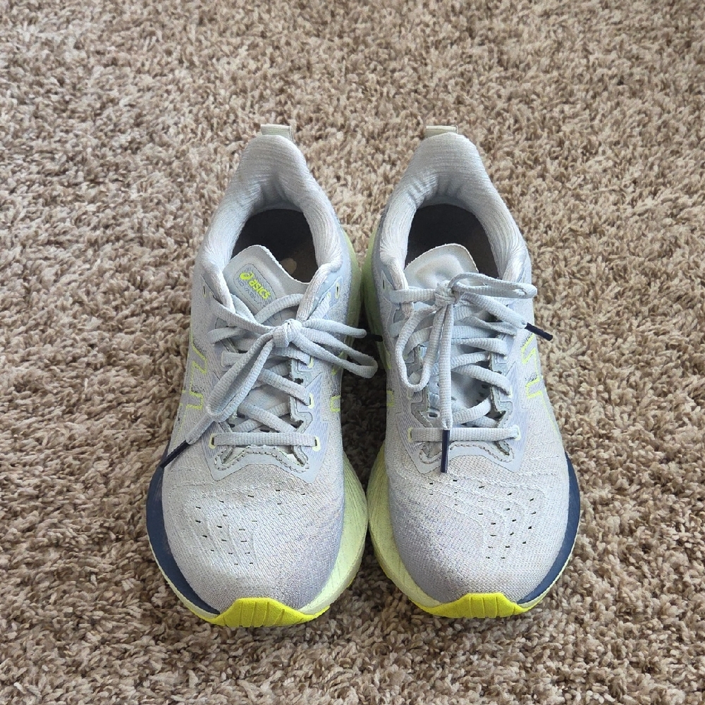 Asics Women's Athletic Shoes in Gray and Neon Yellow